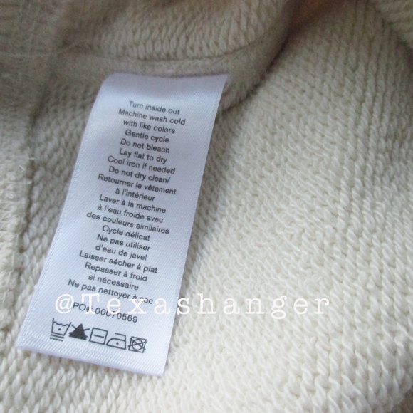 NWT Rag and Bone RB Raquet Sweatshirt M Medium Ivory - Picture 13 of 14